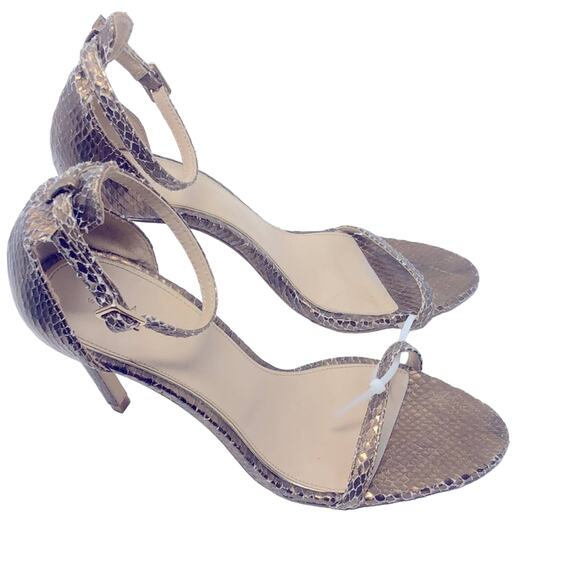 Zara Sandals Gold Snakeskin - Picture 2 of 9